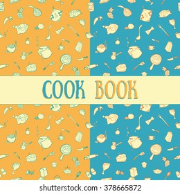 kitchenware seamless pattern good for printing on fabric and creating a wrapper. Also possible to use as a kitchen design as wallpaper, cook book cover or as a design element of your website.