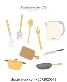 Kitchenware set clip art illustration