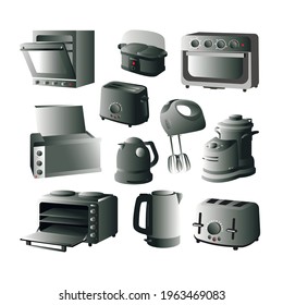 kitchenware set cooking ware. Kitchen utensil design elements set, isolated on white background. Vector cooking and kitchenware modern tools collection. Household flat cartoon icons. Kitchen equipment