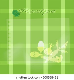 kitchenware sign,  cooking book page concept illustration for background
