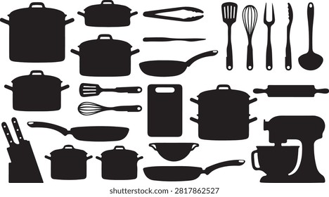 Kitchenware Silhouette Collection Design art
