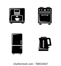 Kitchenware. Simple Related Vector Icons Set for Video, Mobile Apps, Web Sites, Print Projects and Your Design. Black Flat Illustration on White Background.