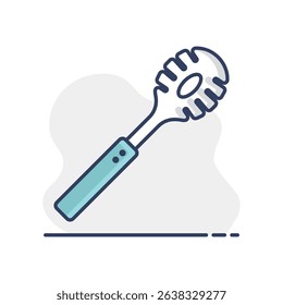 Kitchenware spaghetti spoon vector icon. Kitchen appliances. Graph symbol for cooking web site design, logo, app, UI