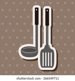 kitchenware spatula theme elements vector,eps