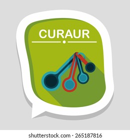 kitchenware spoon flat icon with long shadow,eps10