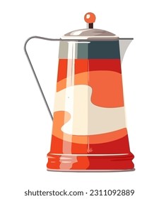 kitchenware steel coffee maker icon isolated