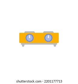 Kitchenware stove icon in color, isolated on white background 