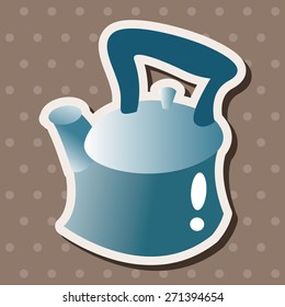 kitchenware tea pot theme elements