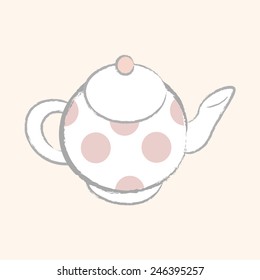 kitchenware teapot flat icon elements, eps10