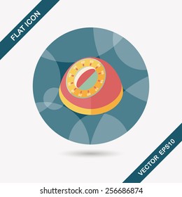 kitchenware timer flat icon with long shadow,eps10