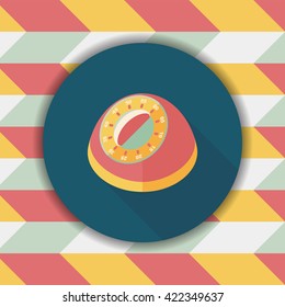 kitchenware timer flat icon with long shadow,eps10