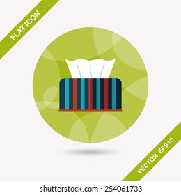 kitchenware tissue paper flat icon with long shadow,eps10