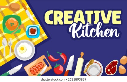 kitchenware utensil hand draw template