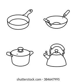 Kitchenware vector icons