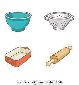 Kitchenware vector icons