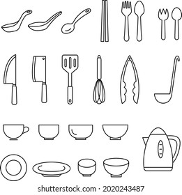 Kitchenware Vector Icons Utensils Kitchen Appliances