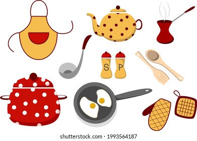 
Kitchenware vector isolated on white background
