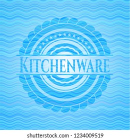 Kitchenware water concept style badge.