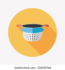 kitchenware water filters flat icon with long shadow,eps10