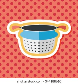 kitchenware water filters flat icon with long shadow,eps10