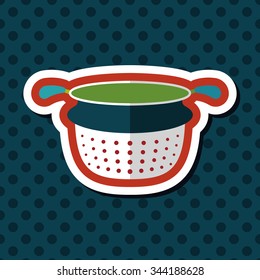 kitchenware water filters flat icon with long shadow,eps10