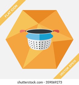kitchenware water filters flat icon with long shadow,eps10