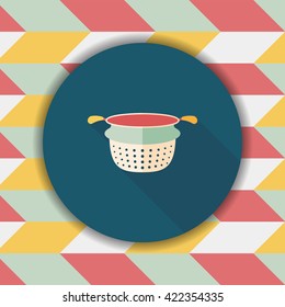 kitchenware water filters flat icon with long shadow,eps10