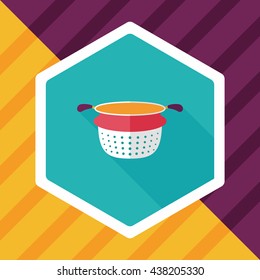 kitchenware water filters flat icon with long shadow,eps10