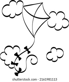 Kite art image for teachers, websites, scrapbooking, print projects, profiles, blogs or T Shirt