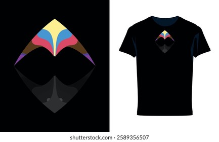 Kite art T-shirt Design Illustration 