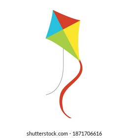 Kite Beach Fill Vector Illustration