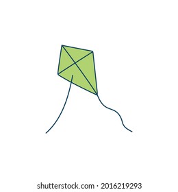 Kite beach icon in color icon, isolated on white background 