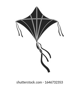 Kite bird vector icon.Black vector icon isolated on white background kite bird .