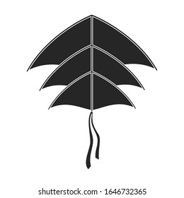 Kite bird vector icon.Black vector icon isolated on white background kite bird .