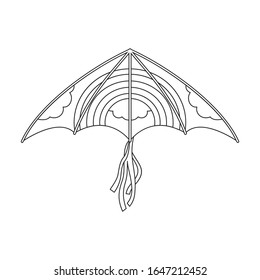 Kite bird vector icon.Outline vector icon isolated on white background kite bird .