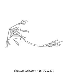 Kite bird vector icon.Outline vector icon isolated on white background kite bird .