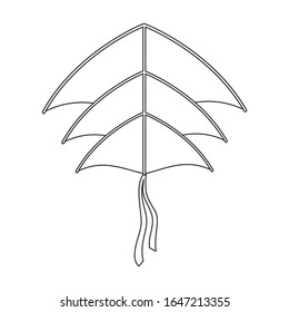 Kite bird vector icon.Outline vector icon isolated on white background kite bird .