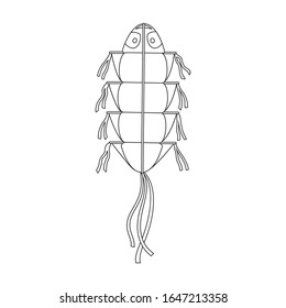 Kite bird vector icon.Outline vector icon isolated on white background kite bird .