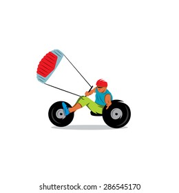 Kite buggy sport sign. Vector Illustration.
Branding Identity Corporate logo design template Isolated on a white background