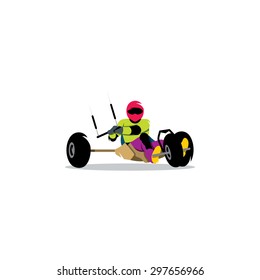 Kite buggy sport sign. Vector Illustration.
Branding Identity Corporate logo design template Isolated on a white background