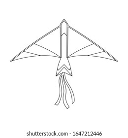 Kite butterfly vector icon.Outline vector icon isolated on white background kite butterfly .