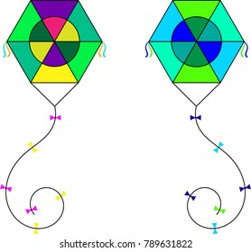 Kite Collection, Various Designs Vector Art Illustration