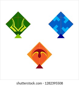 Kite Collection, Various Kites Vector Art Illustration