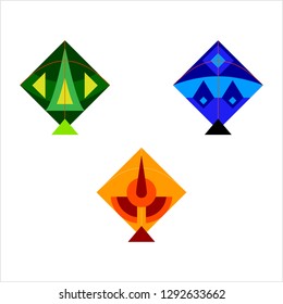 Kite Collection, Various Kites Vector Art Illustration