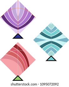 Kite Design Collection Vector Art Illustration