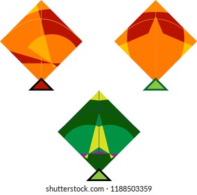 Kite Design Collection Vector Art Illustration