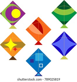 Kite Design Collection Vector Art Illustration