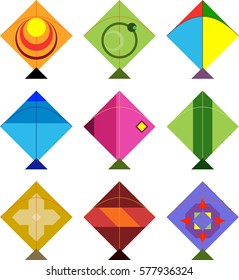 Kite Design Collection Vector Illustration