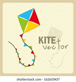 kite  design over dotted background vector illustration