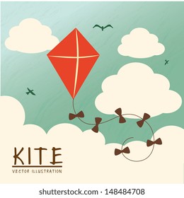 kite design over sky background vector illustration